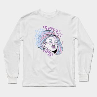 Digital Woman - 2D Artwork Long Sleeve T-Shirt